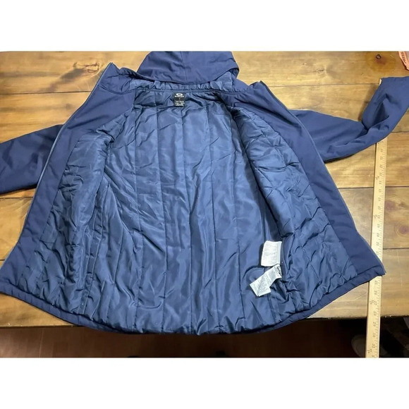 Vintage Oakley Light Hooded Jacket Size Small 3 Pocket Navy Blue - Picture 6 of 11